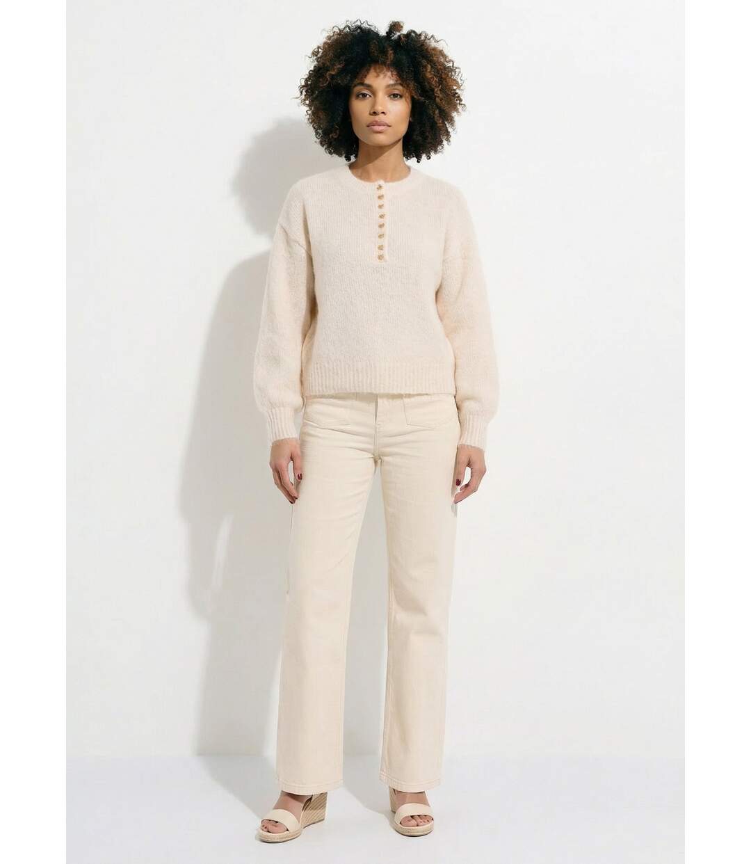 Pull avec laine et petits boutons métal-3