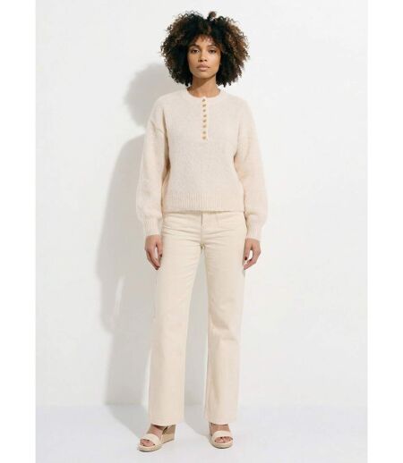 Pull avec laine et petits boutons métal