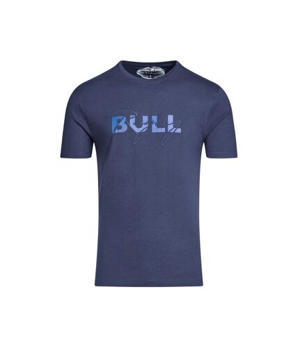 Mens script t-shirt navy Raging Bull