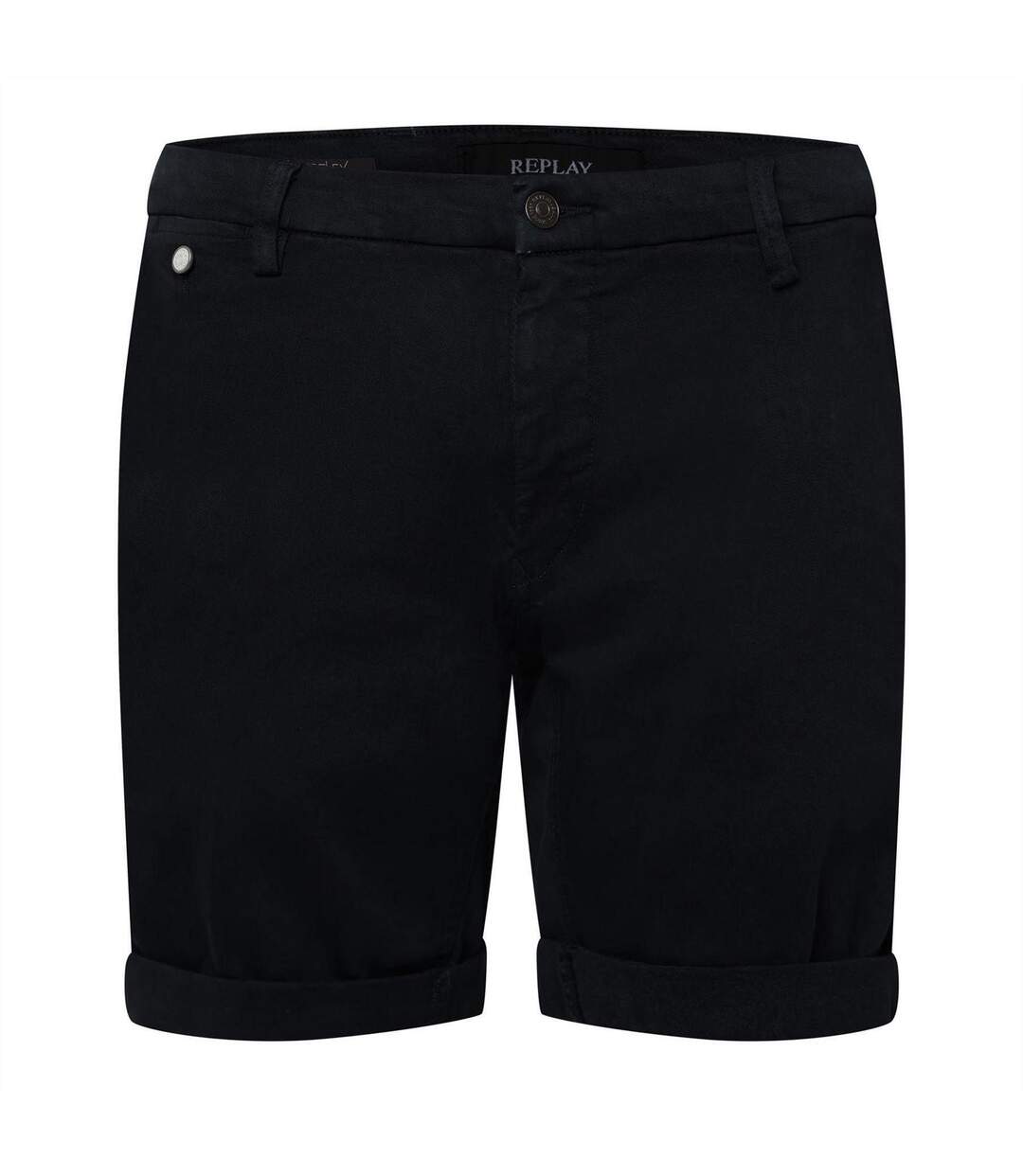 Mens Chino Shorts Blue Replay-1