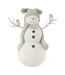 Bonhomme de Neige Déco Oiseaux 50cm Blanc-1