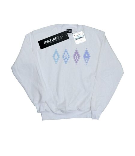 Disney - Sweat FROZEN ELEMENTS SYMBOLS - Femme (Blanc) - UTBI18752