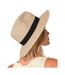 Fédora Motif/style Paille Noir Naturel Beechfield-1