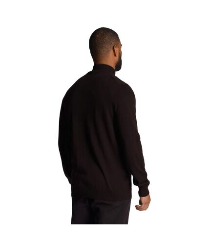 Mens full zip sweater jet black Lyle & Scott