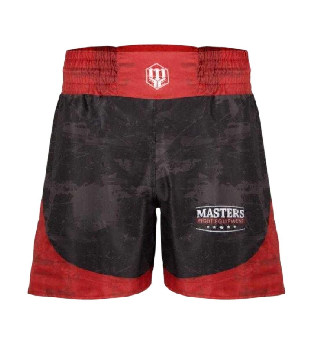 Short De Boxe Motif/style Camouflage Wako Approved Homme Noir Rouge Masters-1
