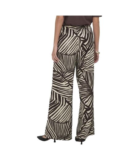 Pantalon fluide beige/marron femme jdy ebbie