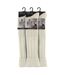 3 Pack Mens Wool Kilt Socks | Knee High Ribbed Turnover Cuff Warm Socks-2