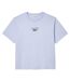 Womens/ladies Printed Cotton Relaxed Fit T-shirt Blue Lacoste-2