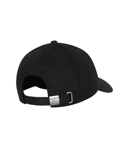 Mens heavy twill baseball cap jet black Lyle & Scott