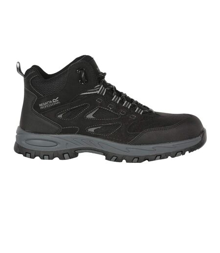 Mens mudstone safety boots black/granite Regatta