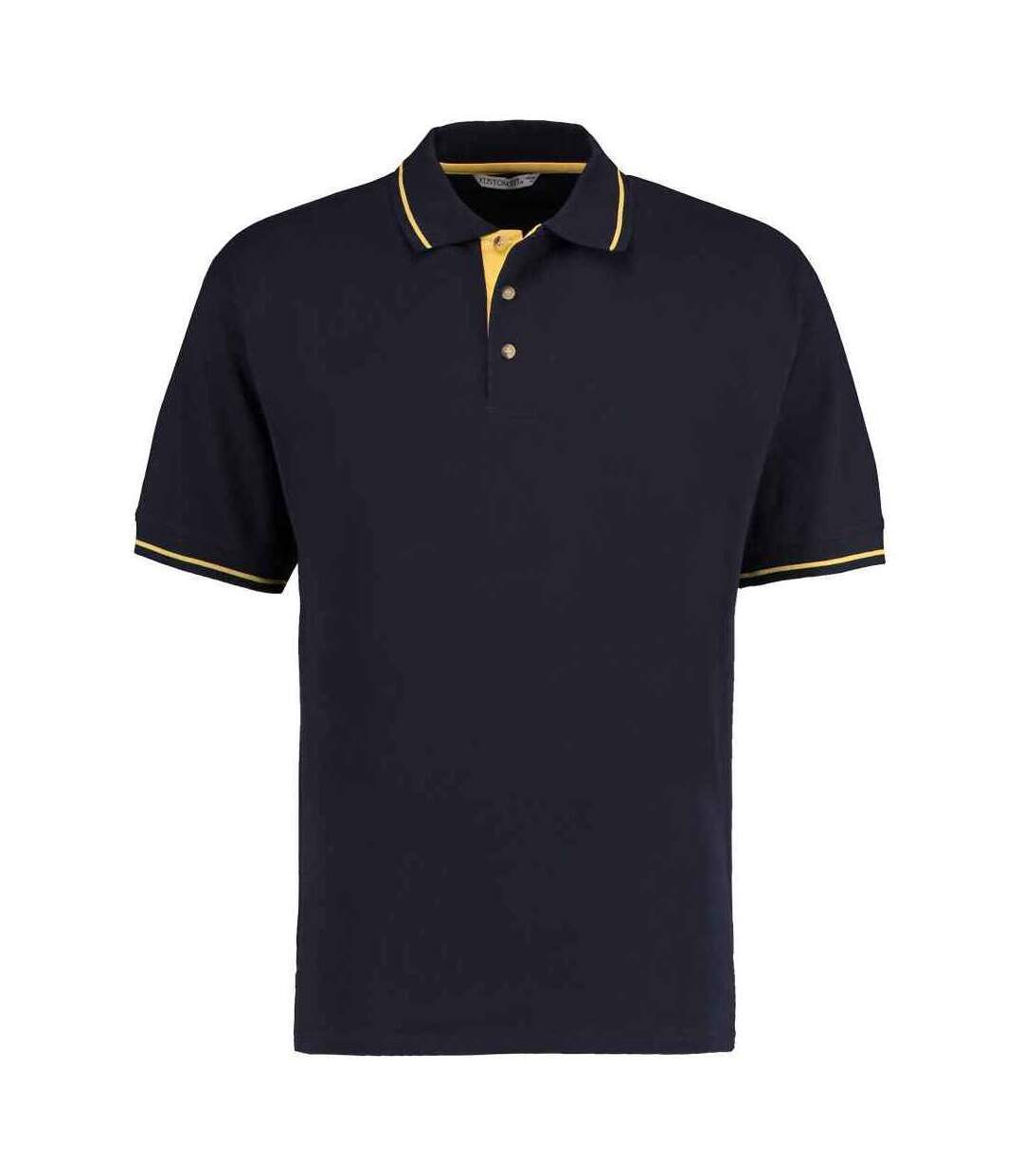 Polo homme bleu marine / jaune Kustom Kit Kustom Kit