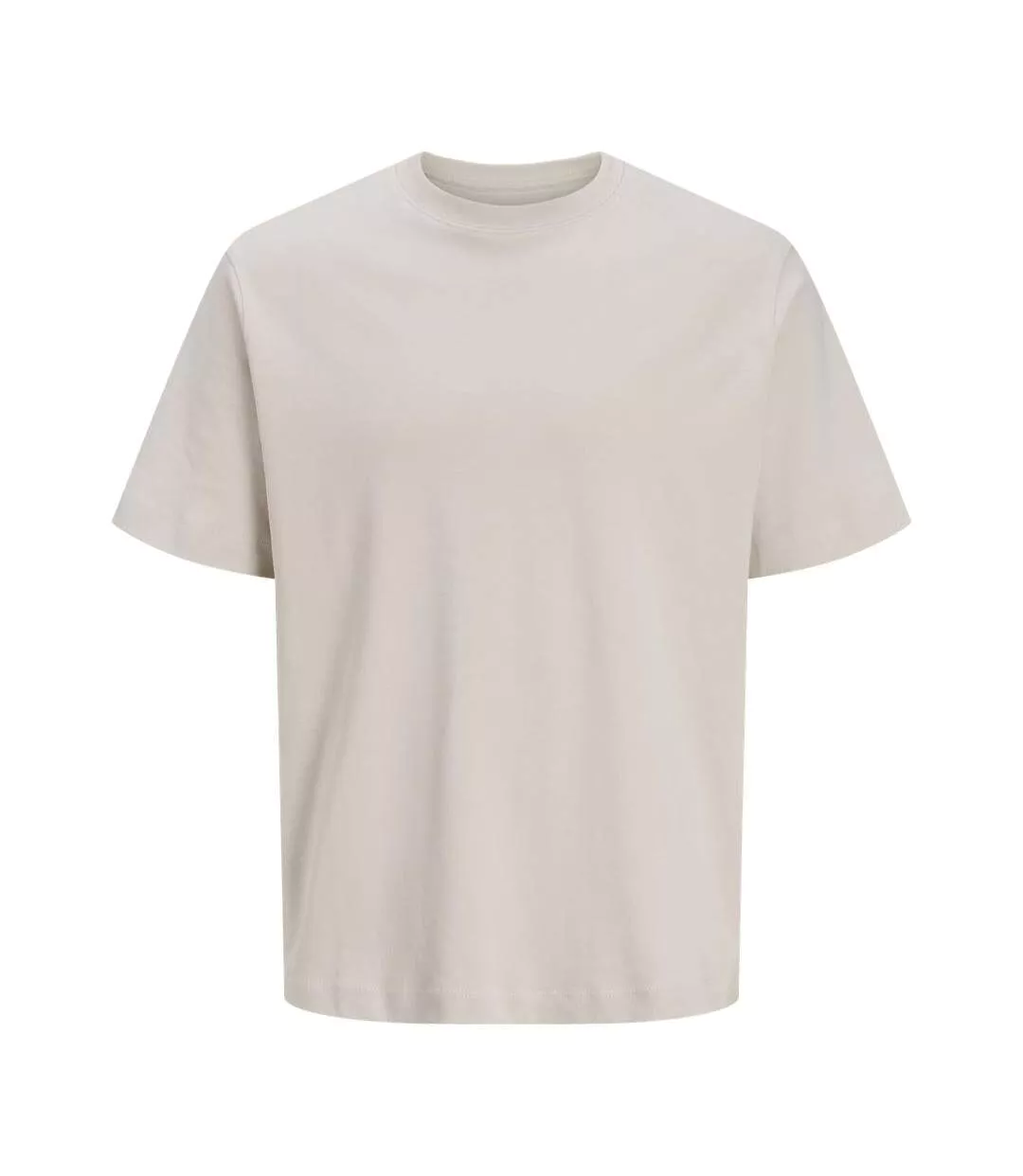 T-shirt beige homme jack & jones neck-3