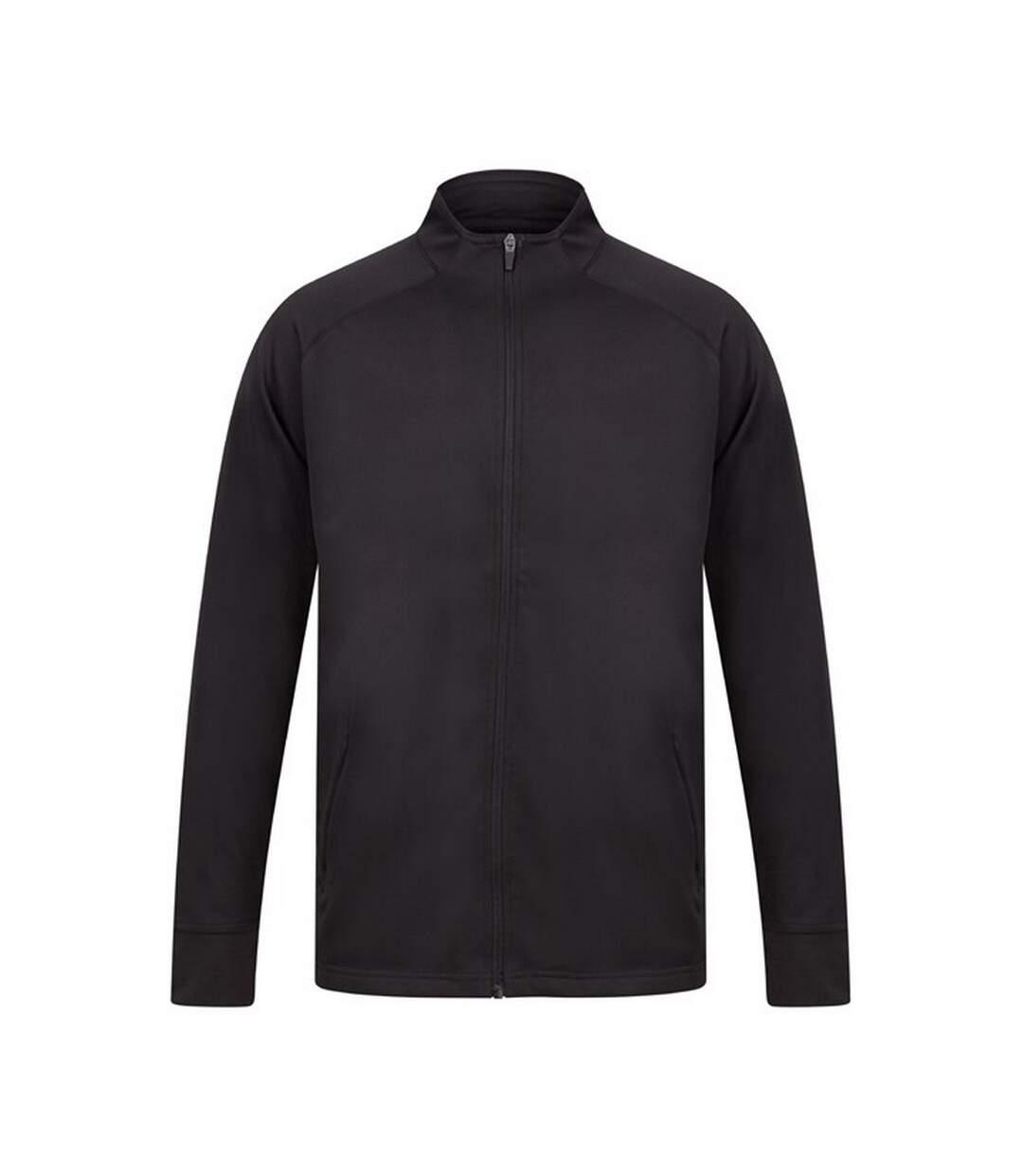 Womens/ladies Track Top Black Finden & Hales-1