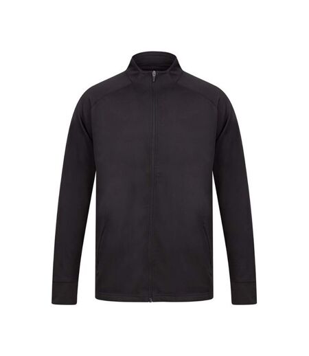 Womens/ladies Track Top Black Finden & Hales