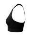 Womens/ladies seamless 3d fit multi-sport solid colour sculpt sports bra black TriDri