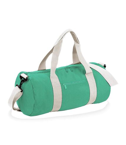 Bagbase Plain Varsity Barrel/Duffel Bag (20 Liters) (Mint Green/Off White) (One Size)