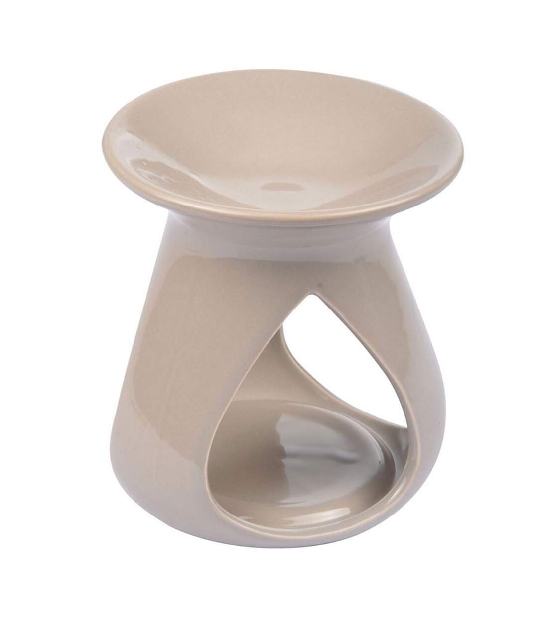 Brûle Parfum en Céramique Triptyque 10cm Taupe-1