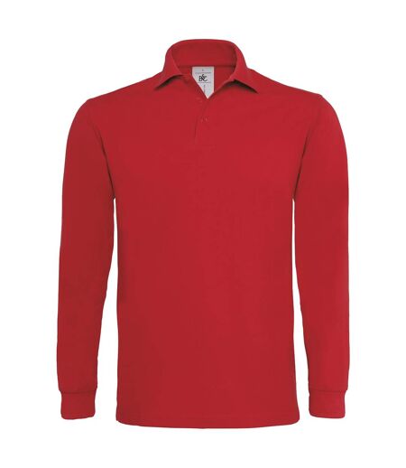 Polo lourd homme manches longues - PU423 - rouge