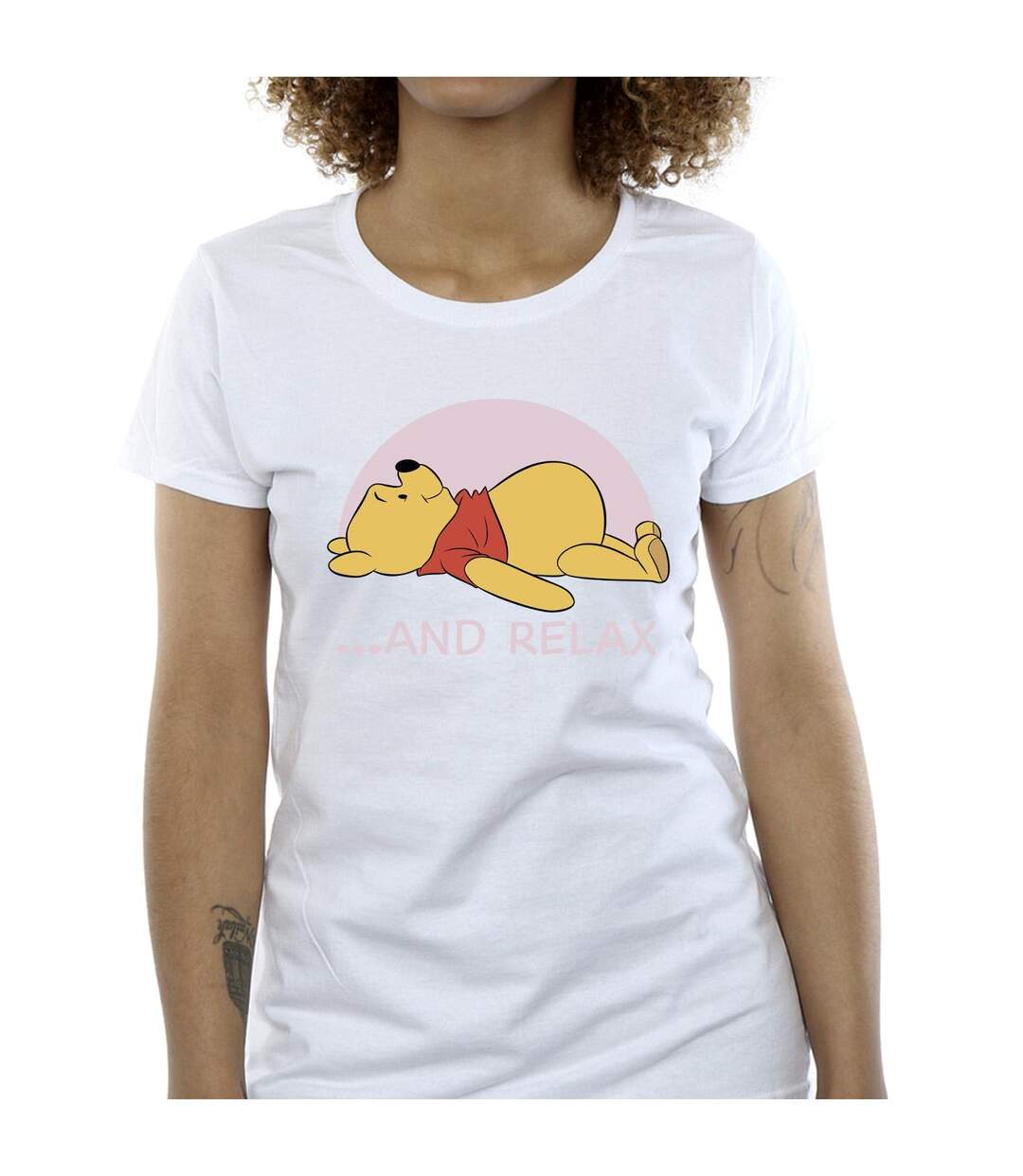 Disney T-shirt en coton relax Winnie The Pooh Femme/Ladies (Blanc) - UTBI44878-3