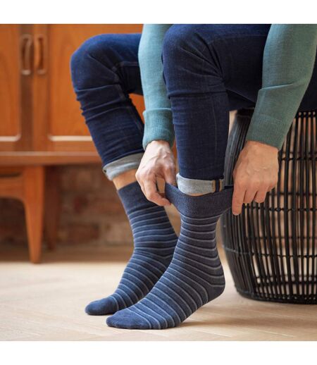 12 Pairs Mens Gentle Grip Loose Top Socks | Extra Wide Non Elastic Socks