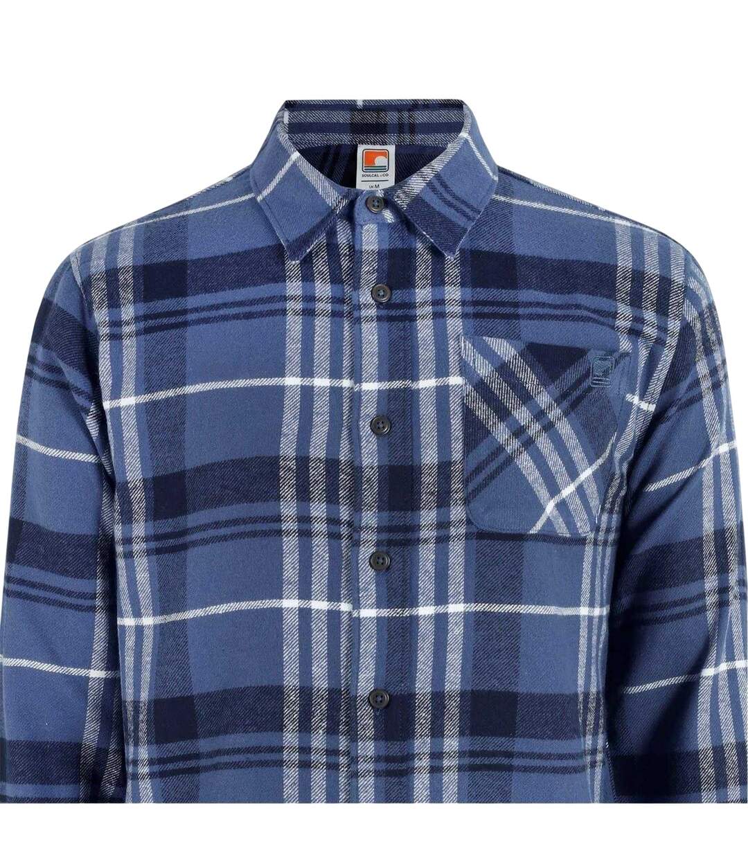 Chemise Manches Longues Motif/style À Carreaux Homme Bleu Marine SoulCal-4