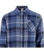 Chemise Manches Longues Motif/style À Carreaux Homme Bleu Marine SoulCal-4