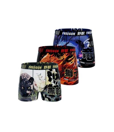 Lot de 3 boxers homme Garantie 2 ans Manga Animals Freegun