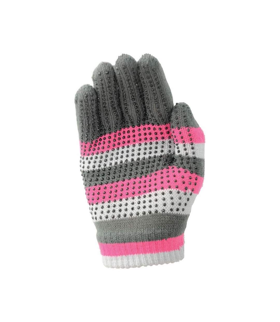 Adults Magic Patterned Gloves Pink Grey Hy5-1