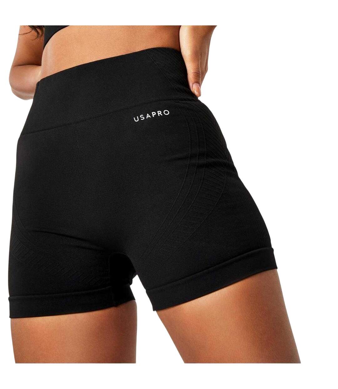 Womens/ladies Nylon Shorts Black USA-2