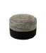 Pouf Rond Design Miami 50cm Noir & Blanc-1