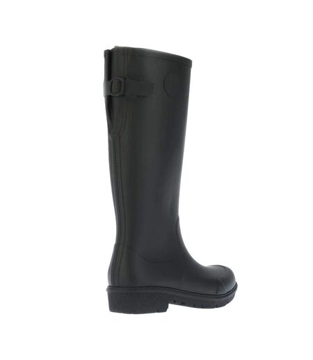 Womens/ladies Tall Wonderwelly Technology Wellington Boots Black Fit Flop