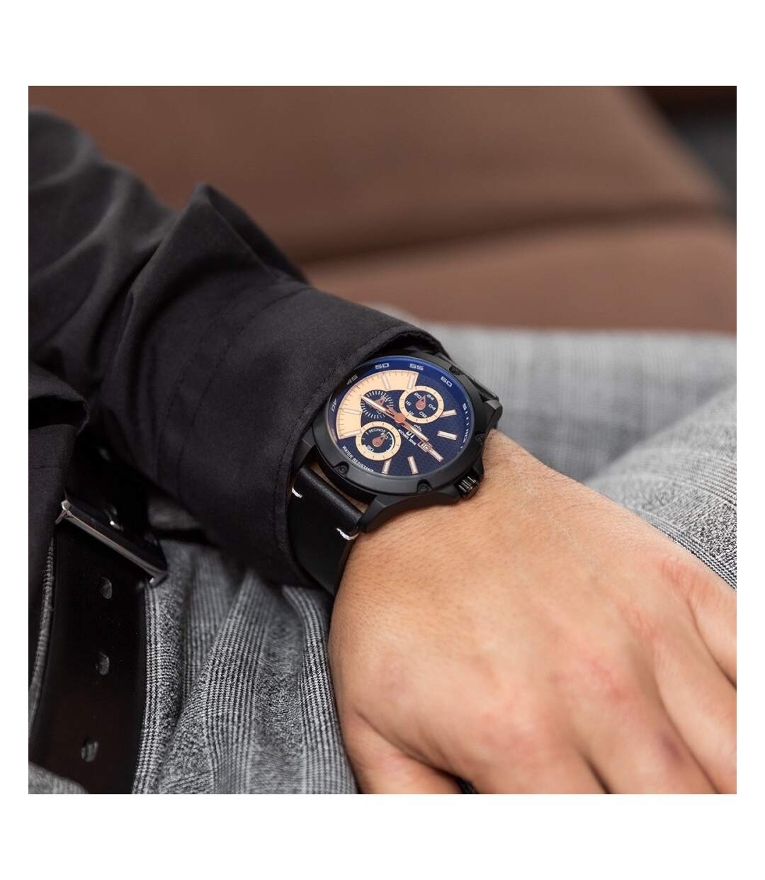 Montre Homme Noir M. JOHN