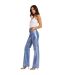 Womens/ladies Soho Metallic 5 Pockets Trousers Blue AmyLynn-4