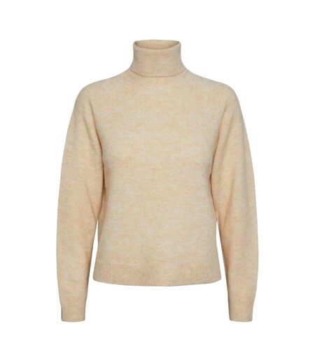 Womens/ladies Turtle Neck Raglan Sweatshirt Whitecap Grey Pieces