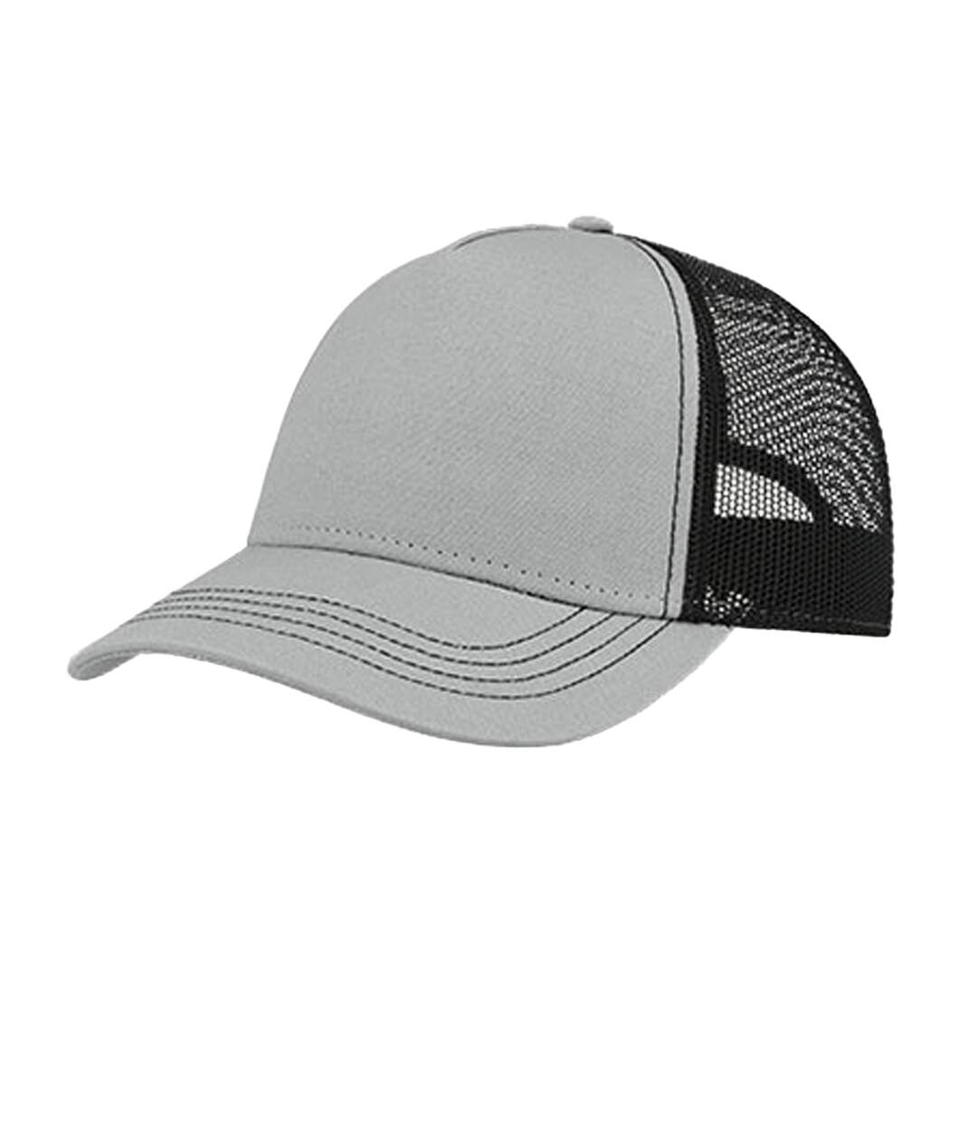 Casquette Trucker Rapper Gris Noir Atlantis Headwear-2