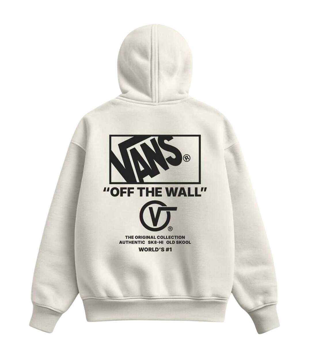 Sweat À Capuche Motif/style Empilé Homme Blanc Vans-3