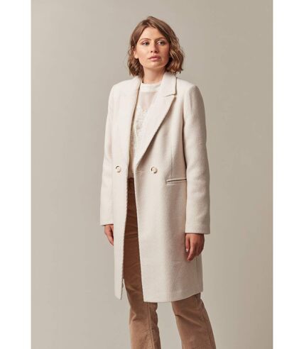 Manteau mi-long en drap de laine pour femme TANYA