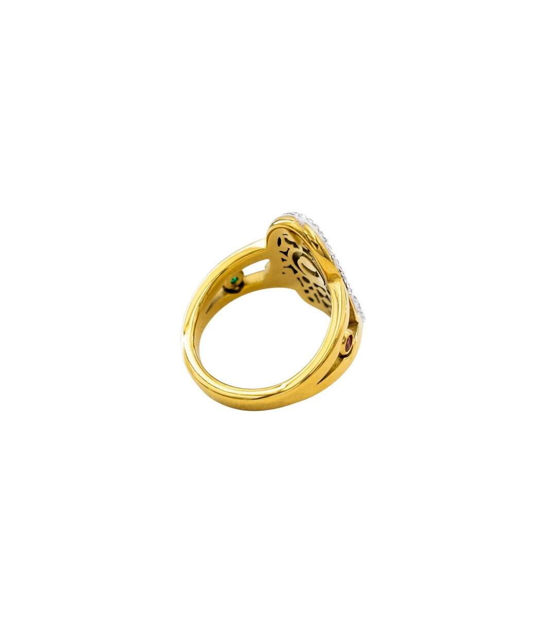Bague pour Femme Acier Doré Main de Fatma Ornée Zirconium-3
