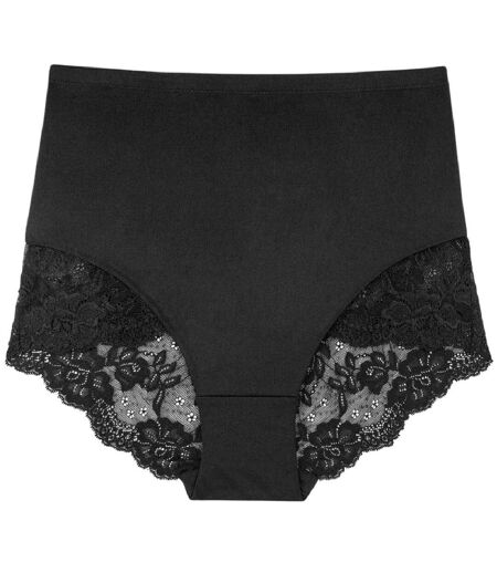 Womens/ladies Brigette Mid Rise Shaping Briefs Black Dorina