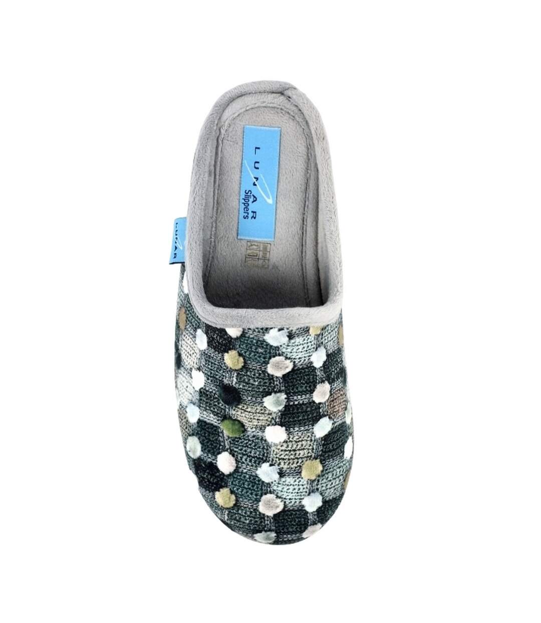 Chaussons crackle femme gris Lunar-3