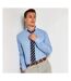 Chemise À Manches Longues Oxford Slim Pour Hommes Bleu Clair Kustom Kit-1