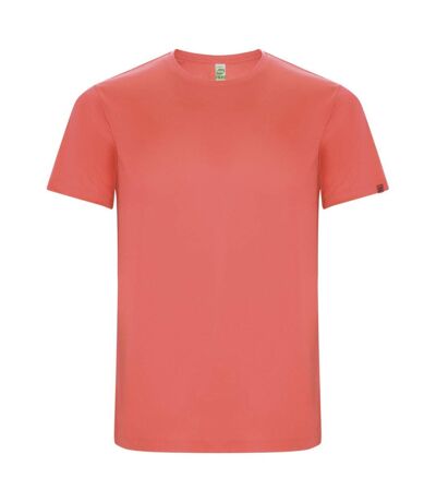 Roly Mens Imola Short-Sleeved Sports T-Shirt (Fluorescent Coral)