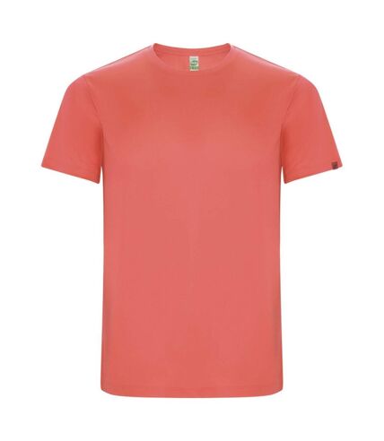 Roly Mens Imola Short-Sleeved Sports T-Shirt (Fluorescent Coral)