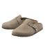 Ladies Buckle Clog Slippers Stone Closed Toe Mule UK 3-8-1