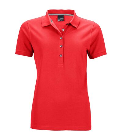 Polo femme manches courtes JN707 - rouge clair