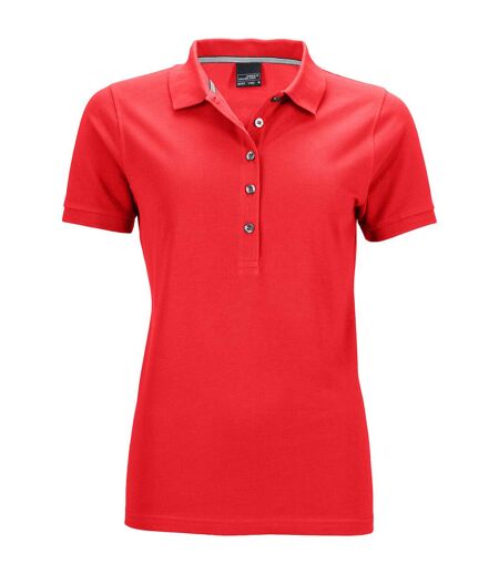 Polo femme manches courtes JN707 - rouge clair