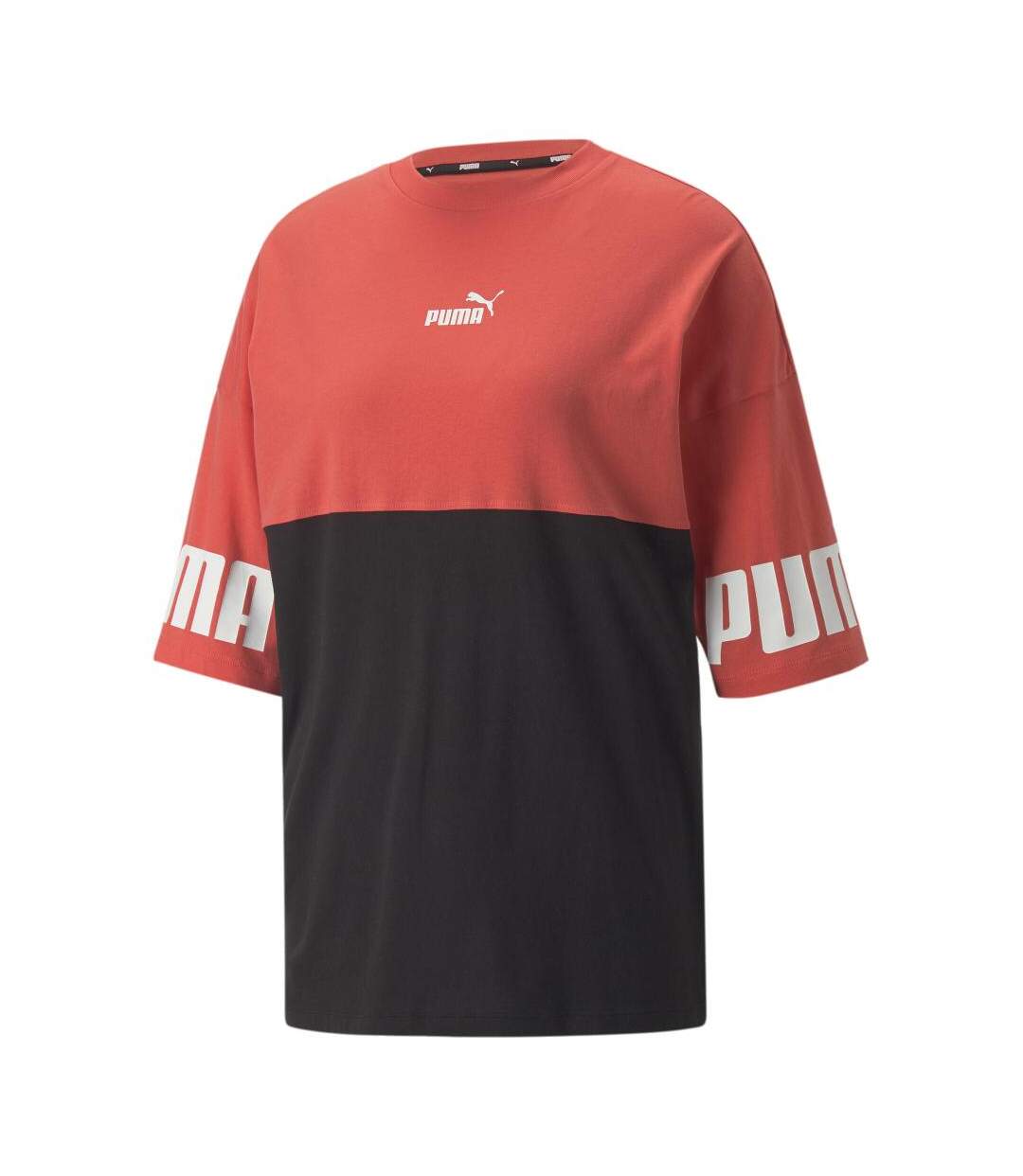 T-shirt Noir/Rouge Femme Puma Pwr Clb - S-1