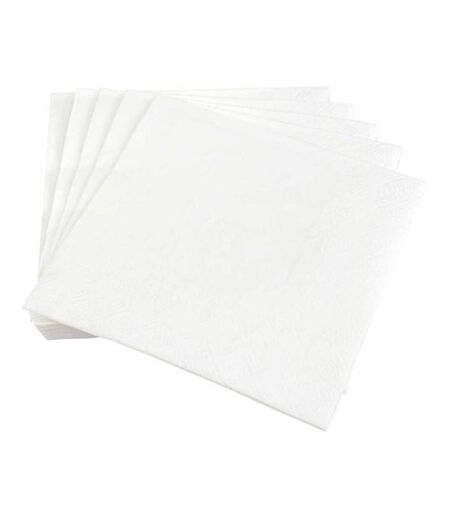 Lot de 20 Serviettes en Papier Vitamine 33x33cm Blanc