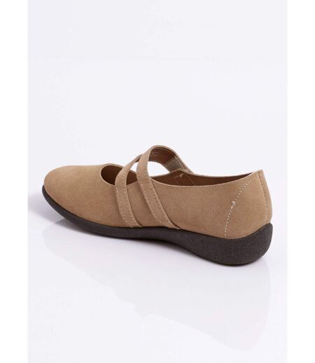 Ballerines scratchées cuir fabriquées en France