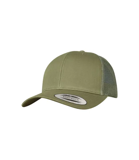 Casquette Trucker Retro Adulte Kaki Foncé Flexfit